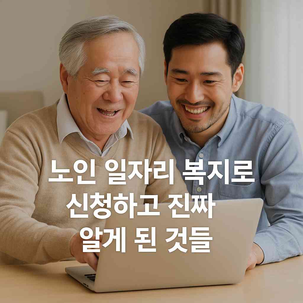 노인 일자리 복지로 신청하고 진짜 알게 된 것들