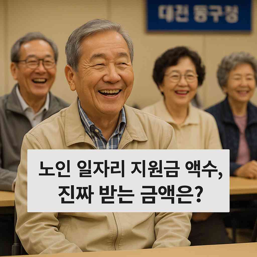 노인 일자리 지원금 액수, 진짜 받는 금액은