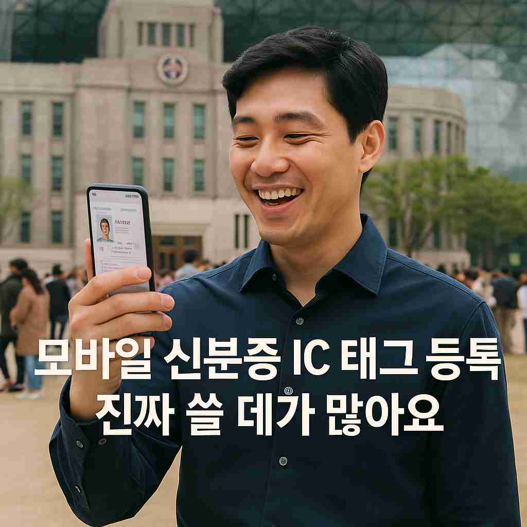모바일 신분증 IC 태그 등록 진짜 쓸 데가 많아요