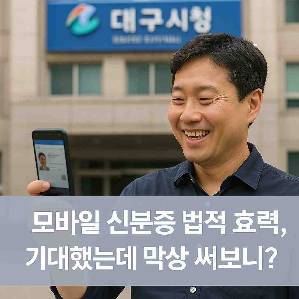 모바일 신분증 법적 효력, 기대했는데 막상 써보니