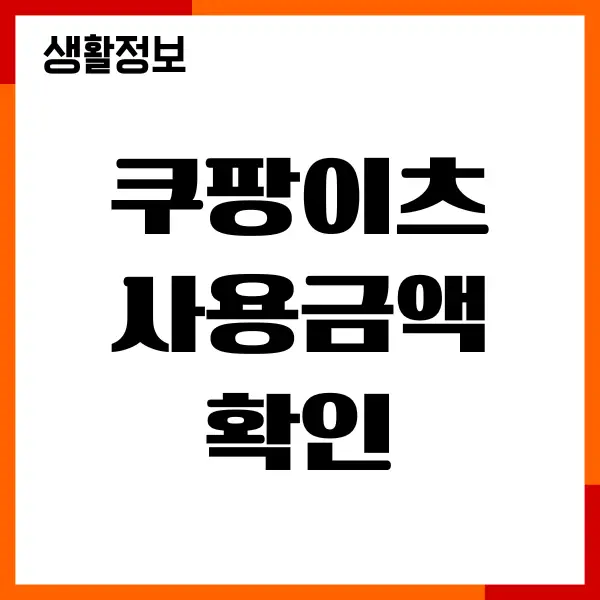 쿠팡이츠 사용금액 확인, 1년 주문 내역 조회 방법