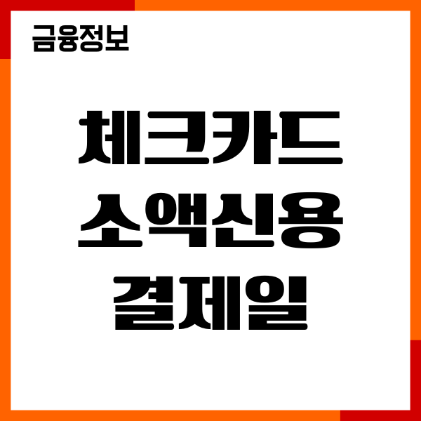 체크카드 소액신용 결제일 변경, 납부기준, 사용법, 이용후기